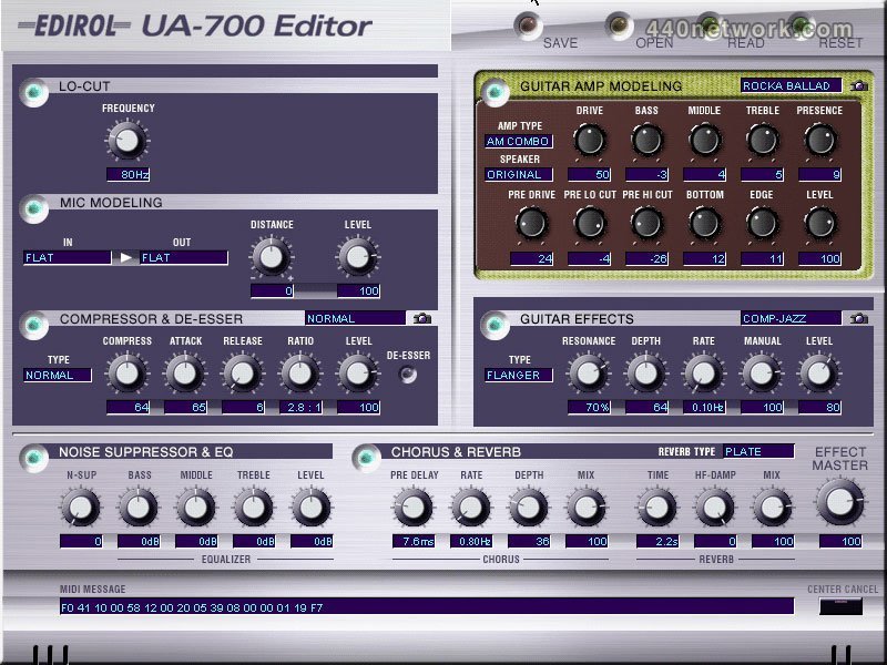 Edirol UA-700 Editor