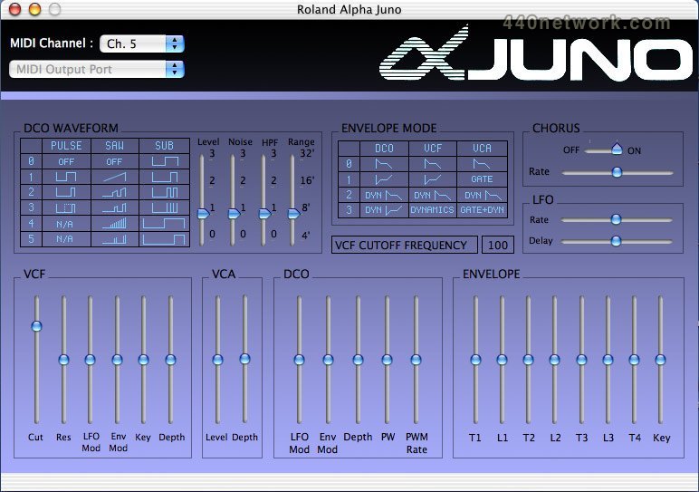 Xmidi Alpha Juno Control