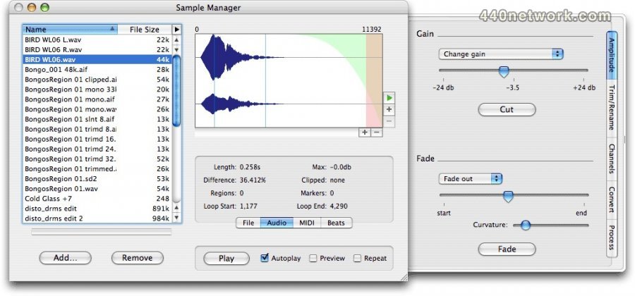Audiofile Engineering Sample Manager