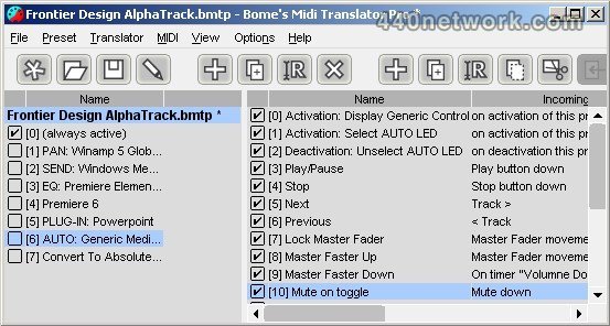Bome Software Midi translator