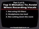Part 2+3 of 5 tips for recording better vocals in your home studio and anything recorded with a microphone.