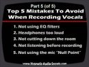 Part 4+5 of 5 tips for recording better vocals in your home studio and anything recorded with a microphone.