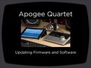 In this tutorial we will walk you through updating the firmware and software for Quartet. This update must be done if you plan to connect Quartet to iPad, iPhone, or iPad touch. Make sure Quartet's power supply is connected and plugged in Connect Quartet to Mac using the provided USB cable Turn Down or disconnect Quartet speakers and headphones. Go to Apogeedigital.com and click on the support tab. Under 